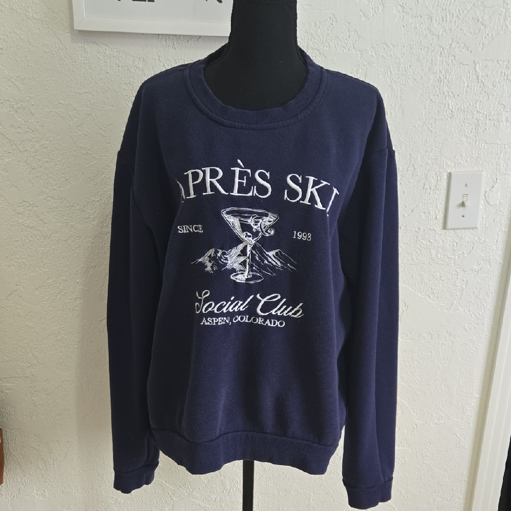 Après Ski Women's Crewneck Sweater - Deep Blue
